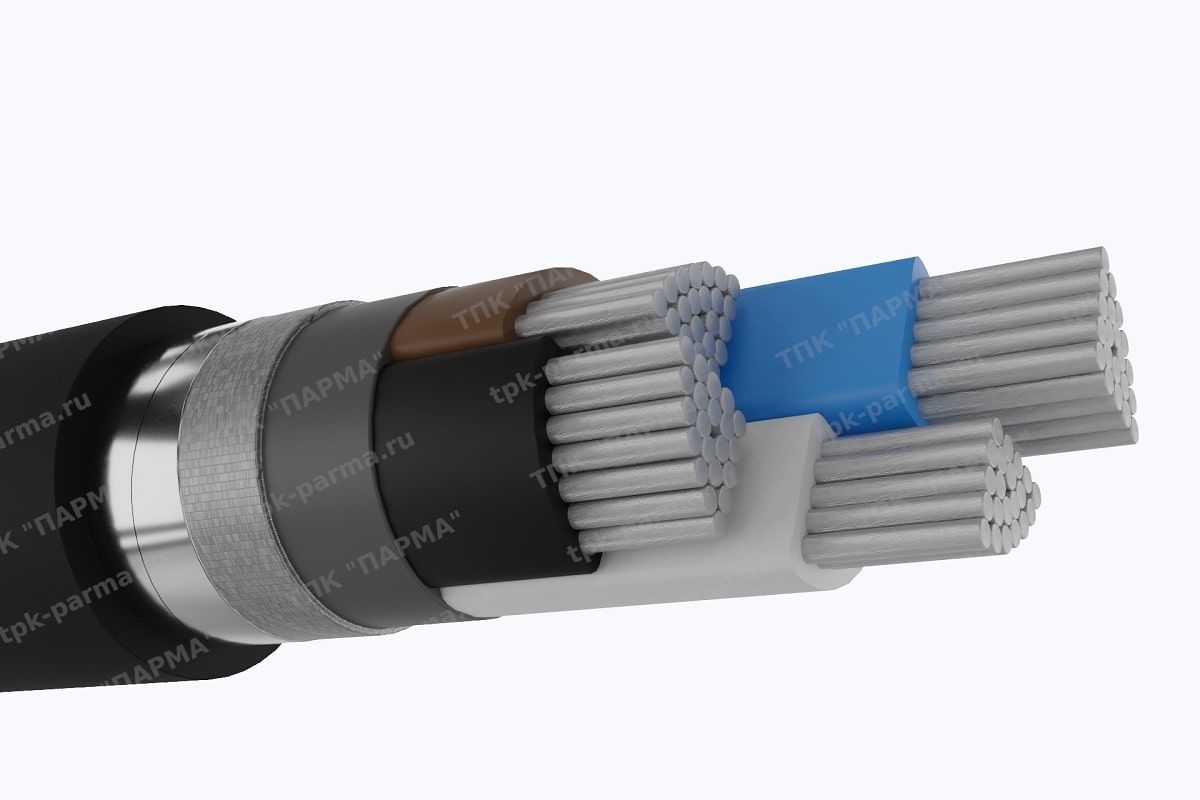 Фотография провода Кабель АПвБШвнг(A)-LS-ХЛ 3х50+1х25 - 1кВ